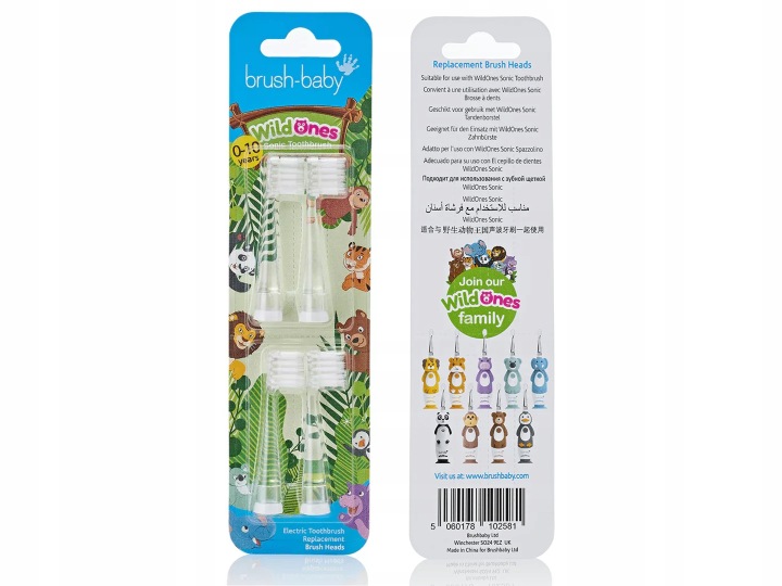 BRUSHBABY KidzSonic Наконечники для щіточки звукової для дітей 3+років 4 шт. — фото 5