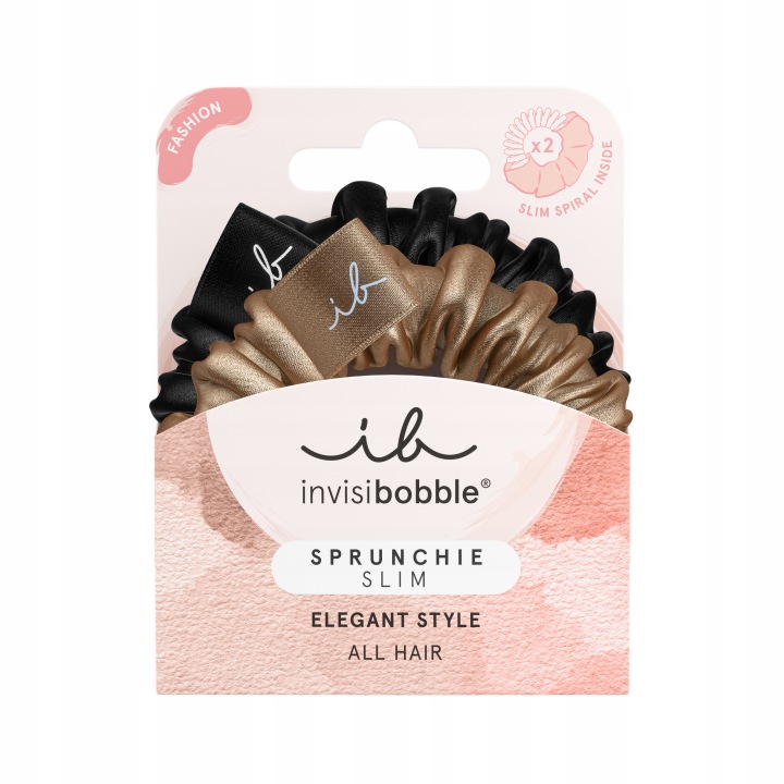 Резинки для волосся Invisibobble Чорний Золотий (2 шт.)