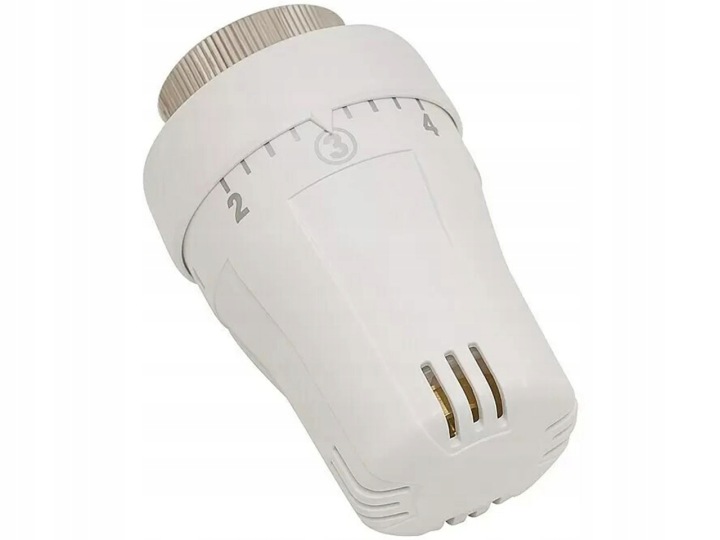 Termostatická hlavice, set 4 ks, ochrana proti mrazi, M 30, 1,5 mm, bílá