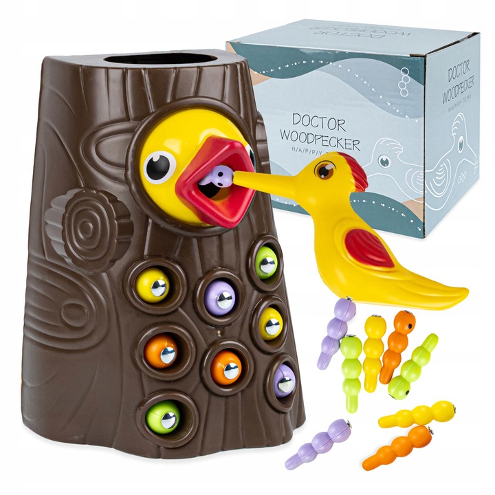 EDUCATIONAL GAME FOR CHILDREN CATCH THE WORM AND THE WOODPEPELE