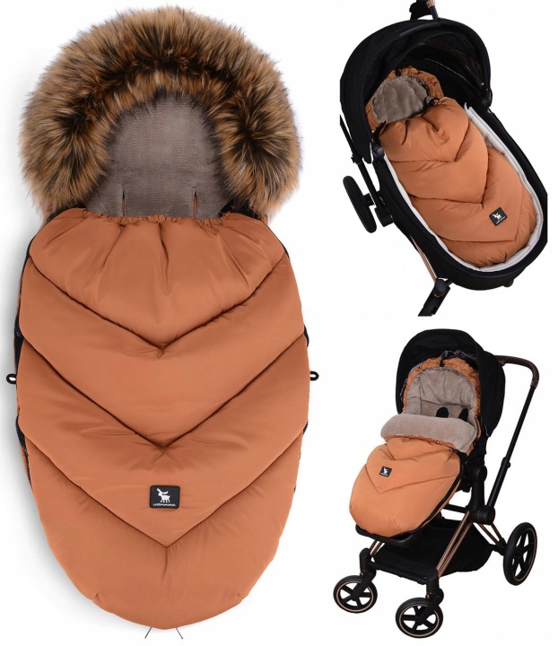 Конверт для немовлят COTTONMOOSE MOOSE Amber мідний для візка санок — фото 7
