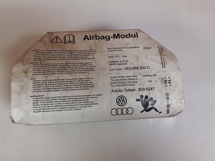airbag passenger airbag AUDI A8 D3 4E0880203C 02-10
