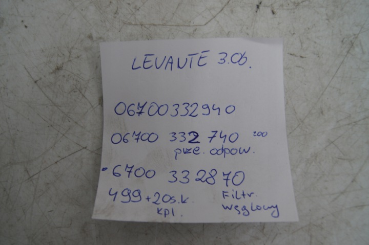 MASERATI LEVANTE SQ4 3.0 COAL FILTR 6700332870 9