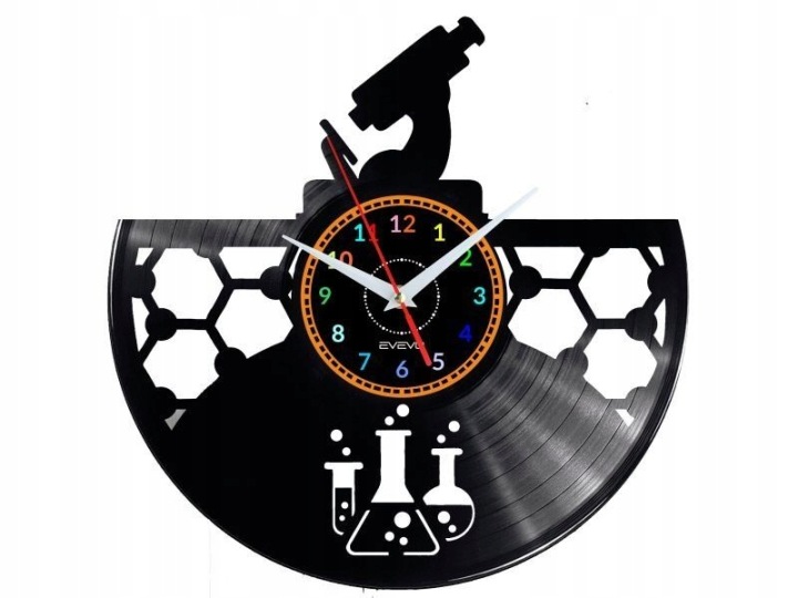 Nástěnné Hodiny Chemika Vinylová Deska Dárek Památka K Narozeninám Pro Ni