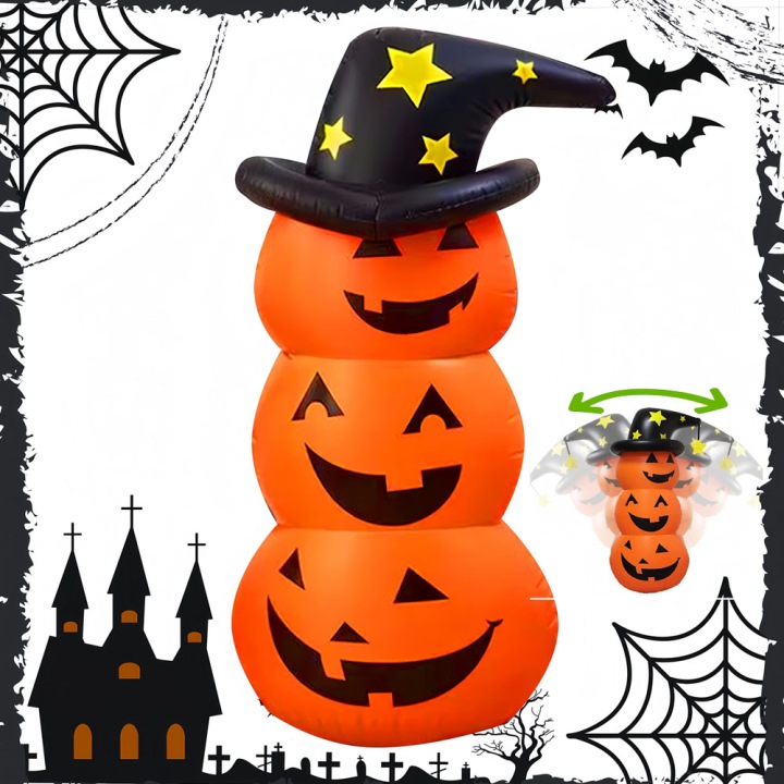 Nafukovací Dýně Halloween 140 CM Venkovní Dekorace Vodotrysková Pvc