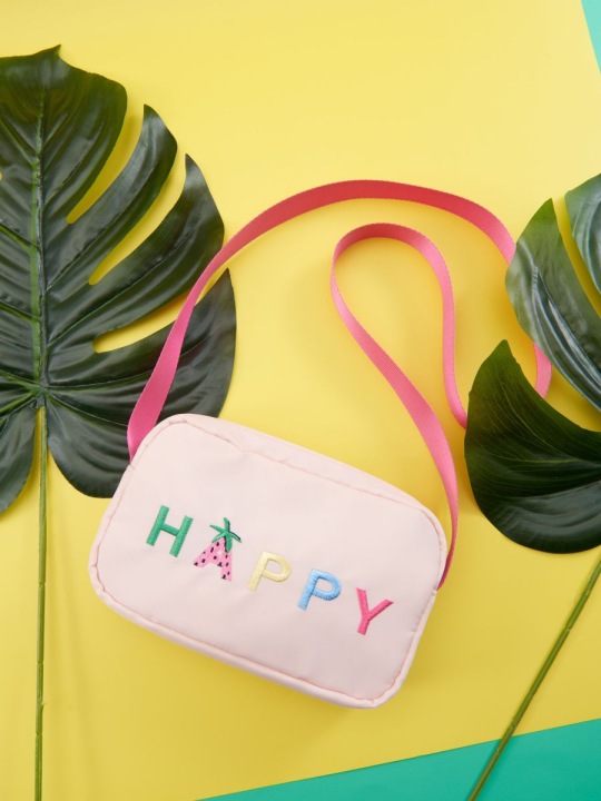 ST474 сумочка дівчача рожева з написом happy