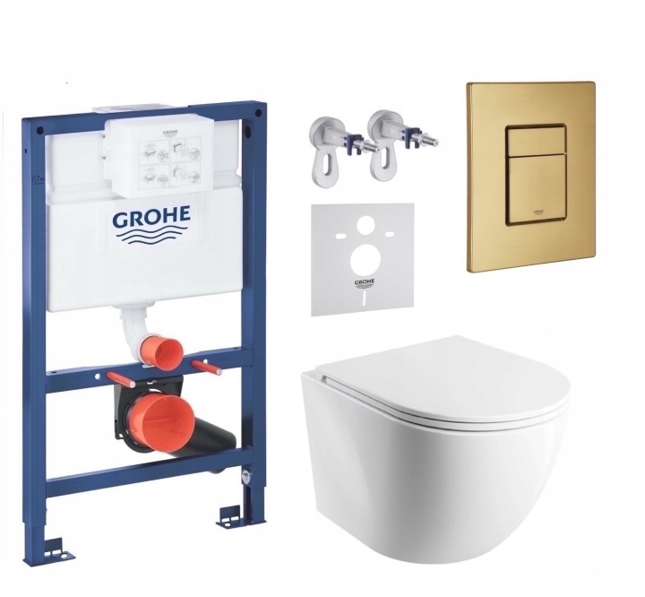 7v1 Wc Podomítkový Set Stelaz Grohe 820 mm Wc Mísa Tornado Tlačítko