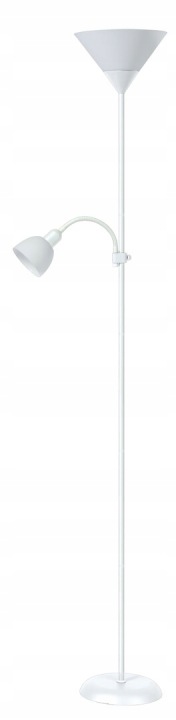 Stojací podlahová lampa s lampou na čtení bílá 178 cm 2 body Rabalux