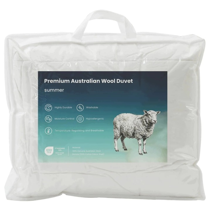 Набір ковдри і подушок 3 шт. 200x220 см Літо 200 GSM Вовна — фото 4