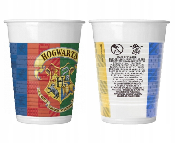 Набір стаканчики кружки HARRY POTTER HOGWARTS HOUSES 8 шт. 200 мл — фото 2