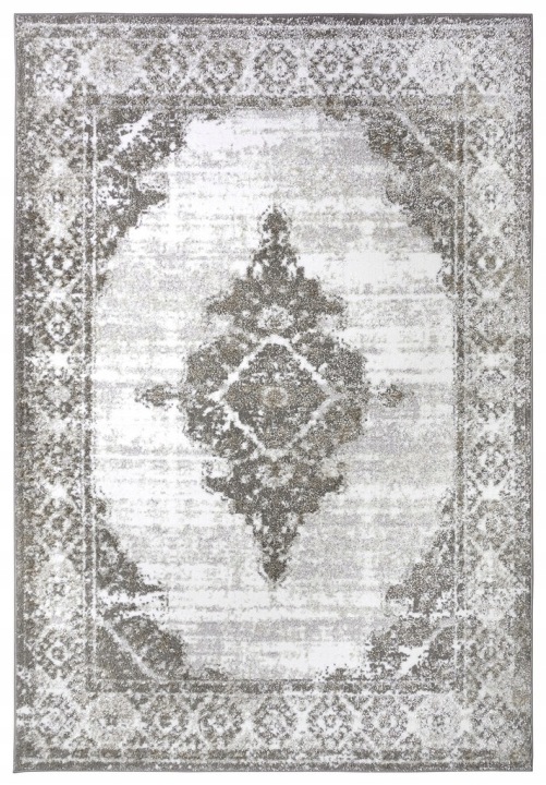 Koberec do obývacího pokoje 120 x 170 cm, měkký, plyšový, krémově béžový, orientální