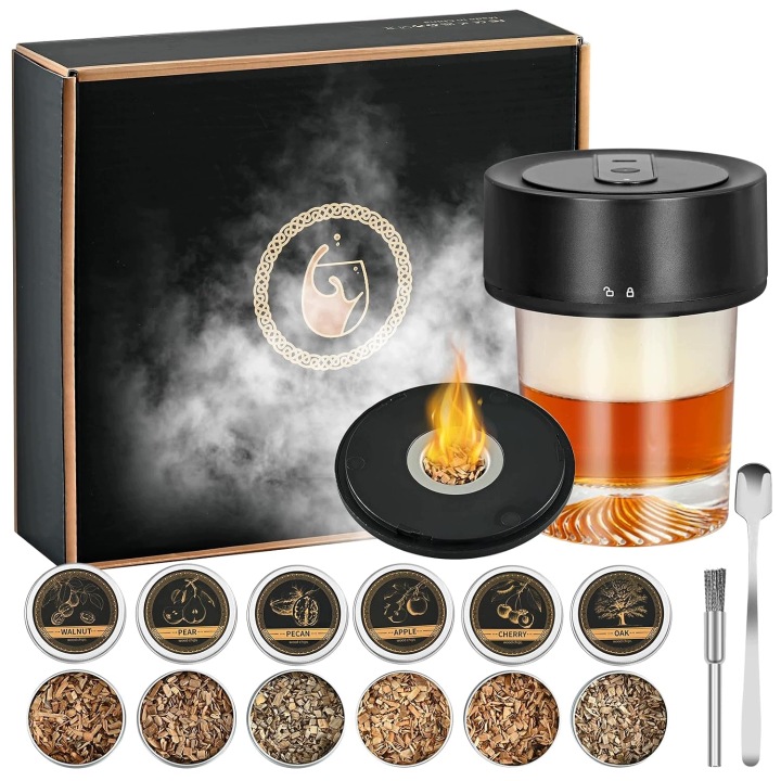 Sada na uzení Whisky smoker Dárek pro muže Chlapec 9v1 velký