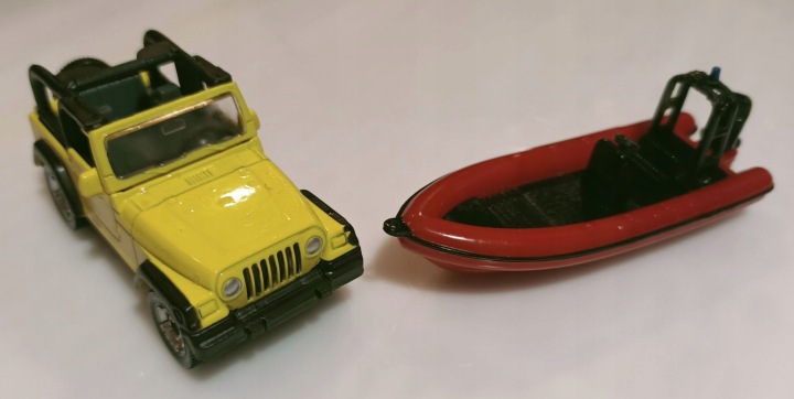 Автомобіль Jeep Wrangler z przyczepą i pontonem Siku 1658 — фото 8