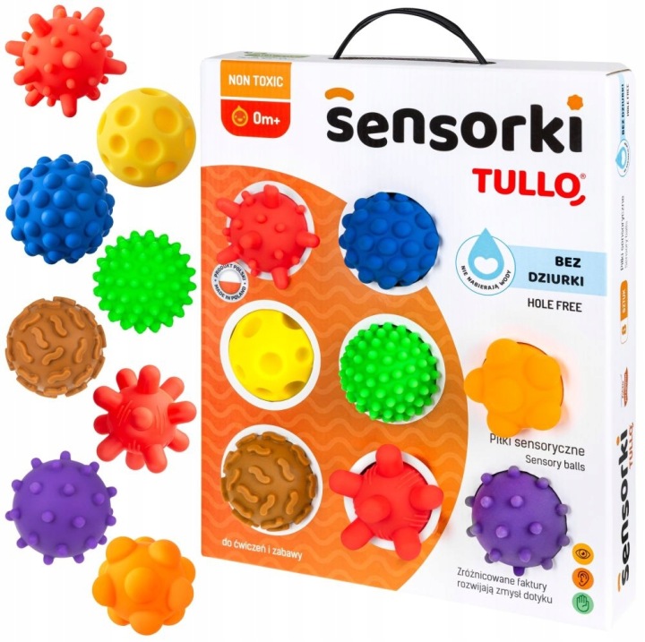 М'ячики Сенсорні для Немовлят Sensorki 8 шт. Без Дірочки 419 TULLO — фото 4