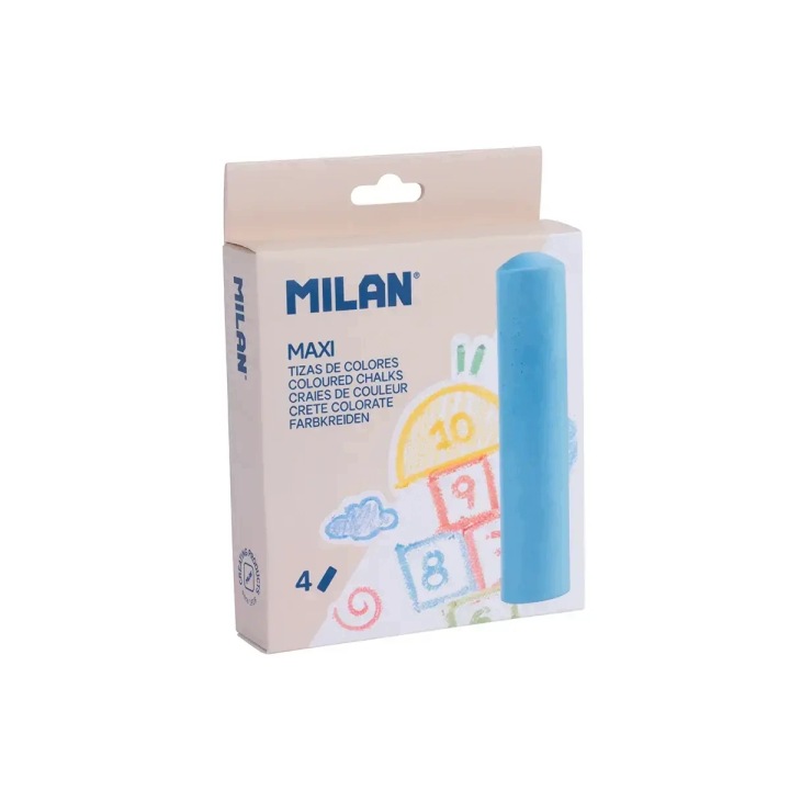 MILAN: кругла крейда MAXI 4 кольори