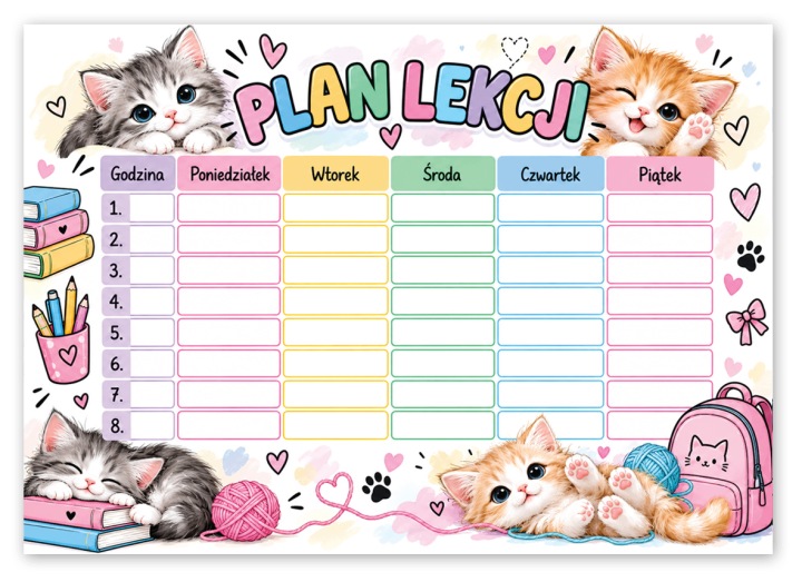 PLAN LEKCJI A5 Собачки Котики тваринки для учня - 10 шт. — фото 2