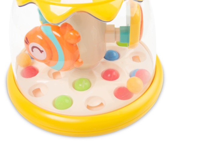 Іграшка розвивальна традиційний Дзиґа тваринки жовтий для дітей Toyz — фото 6