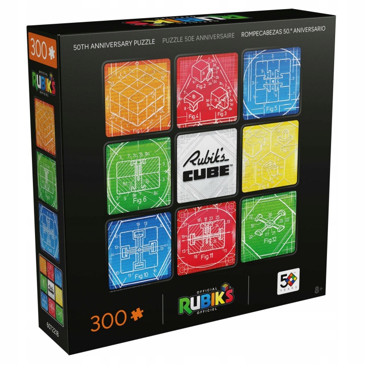 PUZZLE RUBIK'S CUBE 50-LECIE KOSTKI RUBIKA 300 ELEMENTÓW Kolekcja rubik's