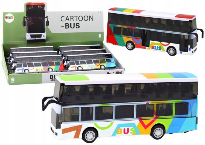 Autobus Двоповерховий З Приводом Металевий Кольоровий Світло і звук