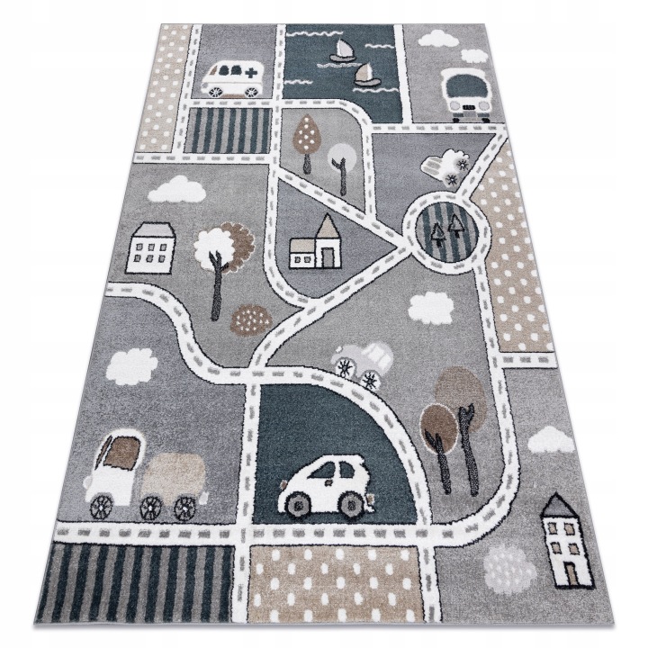 Килим FUN STRADE 140x190 місто TOWN сірі вулиці