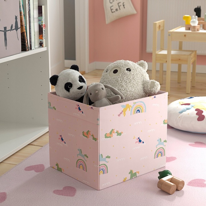 IKEA REGNBROMS вкладиш шухляда Kallax рожевий/Єдиноріг 33x38x33 см дрона — фото 3