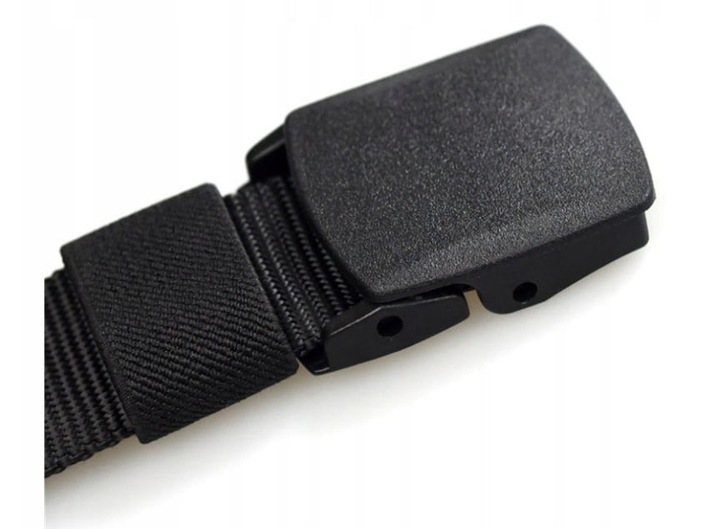 Ремінь для штанів унісекс матеріал без металу міцний чорний гіпоалергенний — фото 2