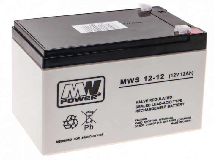 Акумулятор MW Power MWS 12-12 12 В 12 Аг для систем сигнальних іграшок машинок — фото 2