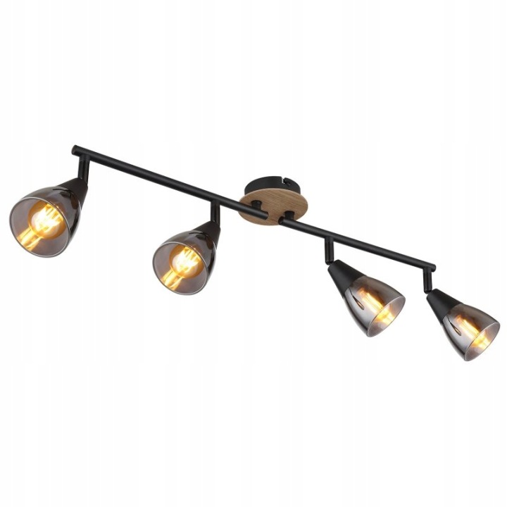 Černá reflektorová lampa Mubby pro osvětlení stěny v obývacím pokoji Globo