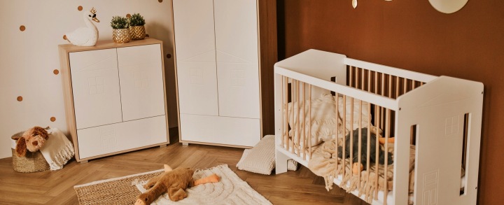 Меблі Дитячі Набір Меблів для Дітей Комод Ліжечко Бортик Білий IDA — фото 13