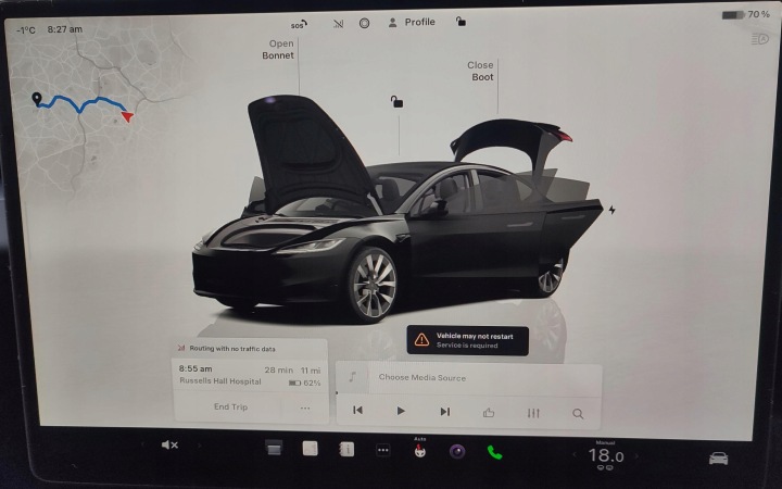 écran MONITOR TESLA MODEL 3 LIFT (2023-) 1673288-10-B