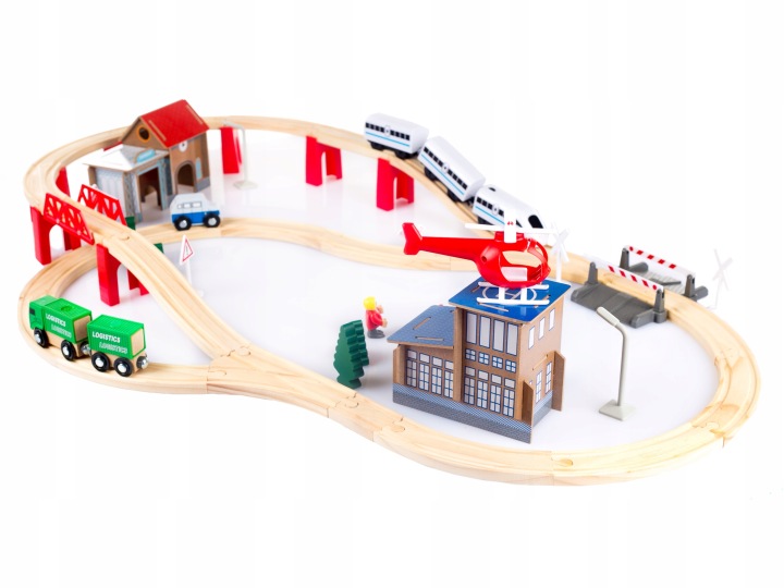 KINDERPLAY залізниця дерев'яна трек вагони потяг на батарейки — фото 10