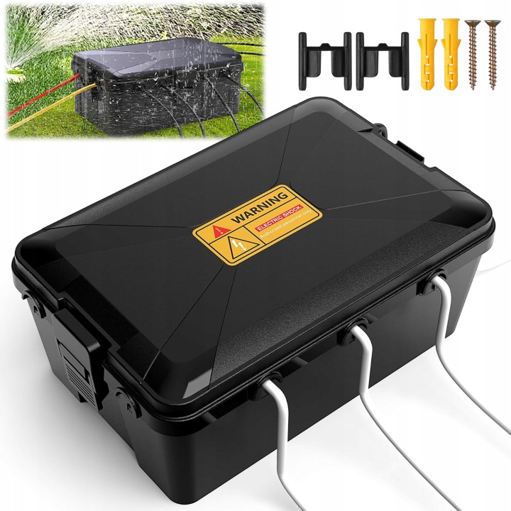 Hermetická Krabička IP54 Na Prodlužovací Kabel Průhledná 33*21.5*13 CM