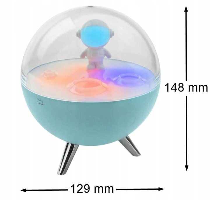 Нічник LED Космонавт Дитяча Кольорова RGB Місяць USB Ecolight — фото 5