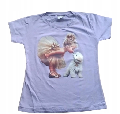 T shirt Bluzka dziewczęca krótki rękaw do przedszkola żłobka — zdjęcie 2