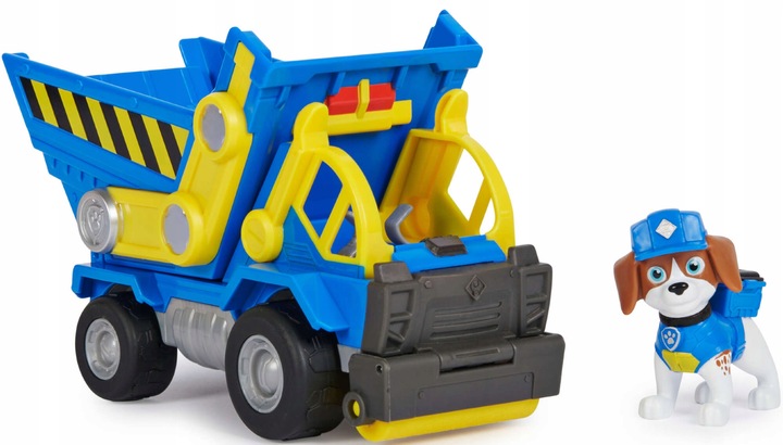 PSI PATROL RUBBLE I JEGO EKIPA WHEELER WYWROTKA POJAZD BUDOWLANY + FIGURKA Marka Spin Master