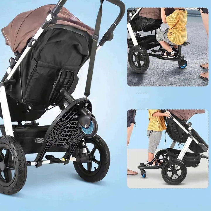 BUGGY BOARD DOSTAWKA DO WÓZKA з сидінням 25 кг 3-7 років чорний CE підніжка — фото 5