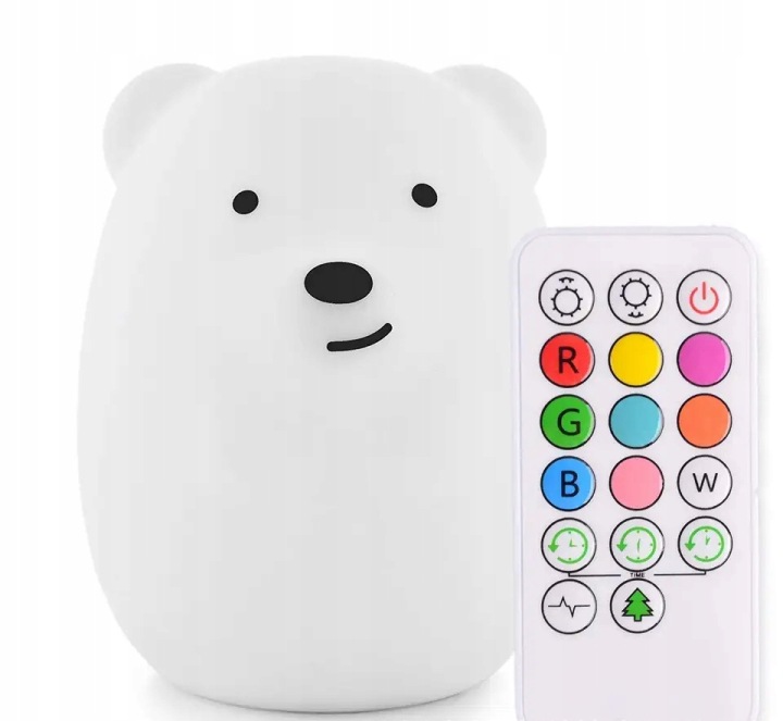 JAMKO білий Нічник LED USB для дітей з вбудованим акумулятором
