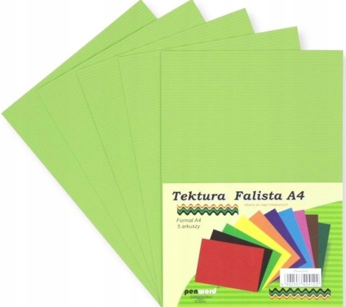 Картон хвиляста A4 Penword 5 аркушів