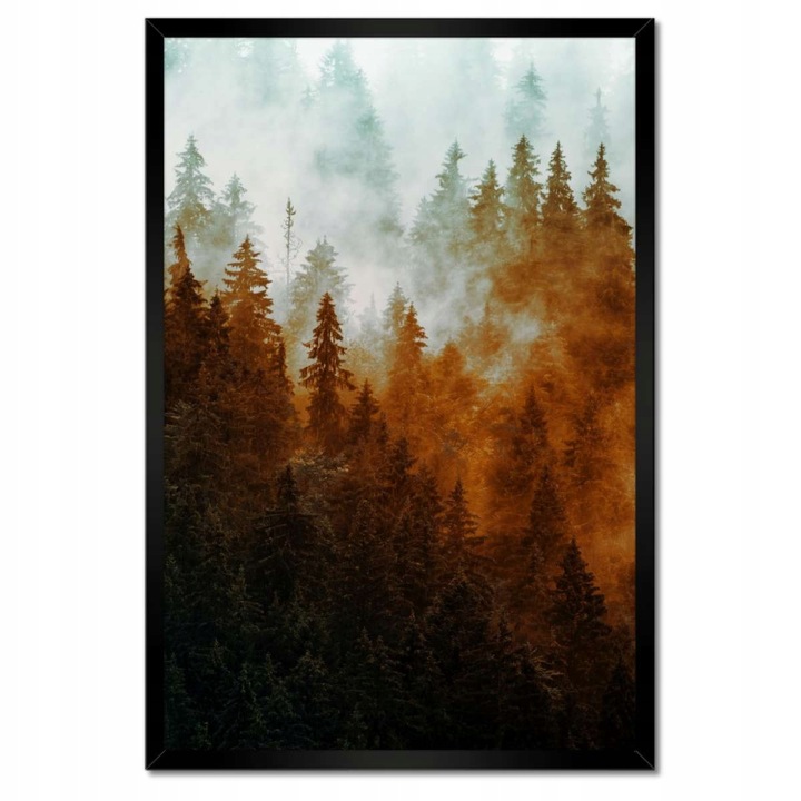 Plakát v černém rámu 40x60 Podzimní krajina Hory