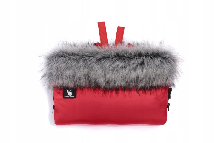 COTTONMOOSE MUFKA з хутром колір червоний