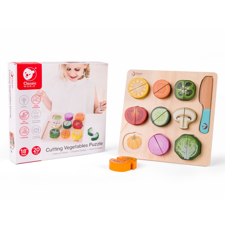 DREWNIANE WARZYWA DO KROJENIA RZEPY CLASSIC WORLD Wiek dziecka 18 m +