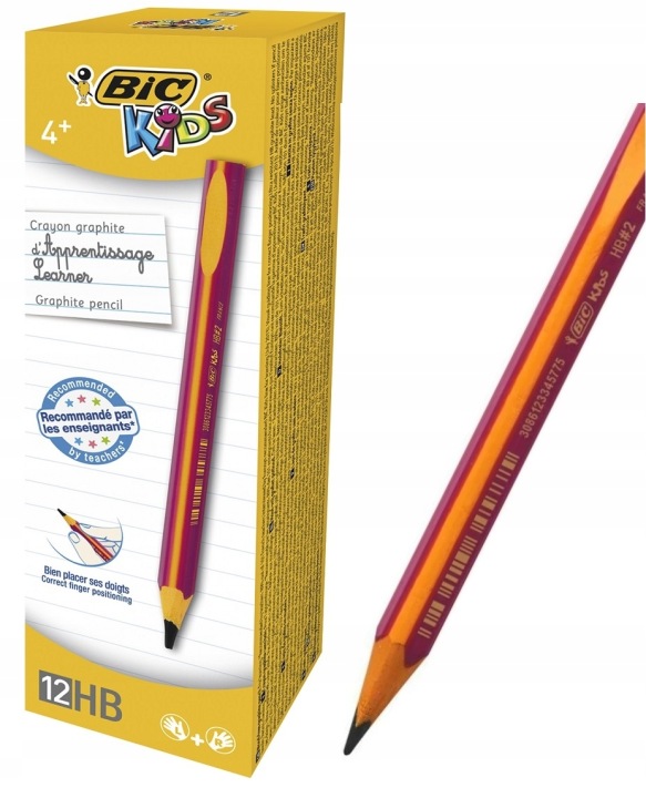 Олівець трикутний BIC KIDS HB 4+ рожевий — фото 6
