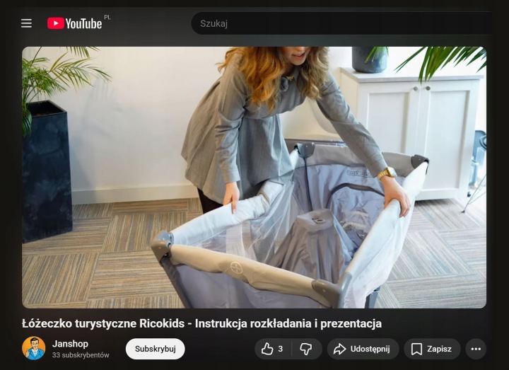 Ліжечко туристичне для дитини складані дорожнє RICOKIDS матрац + сумка — фото 5