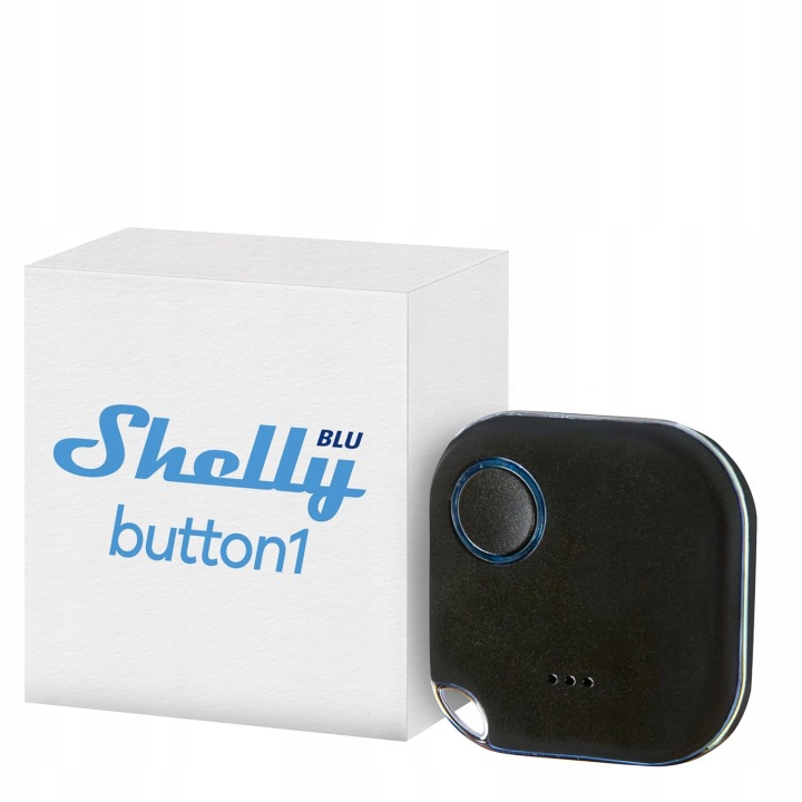 Tlačítko Shelly Blu Button1 Bluetooth černé dálkové ovládání smart home přívěsek na klíče