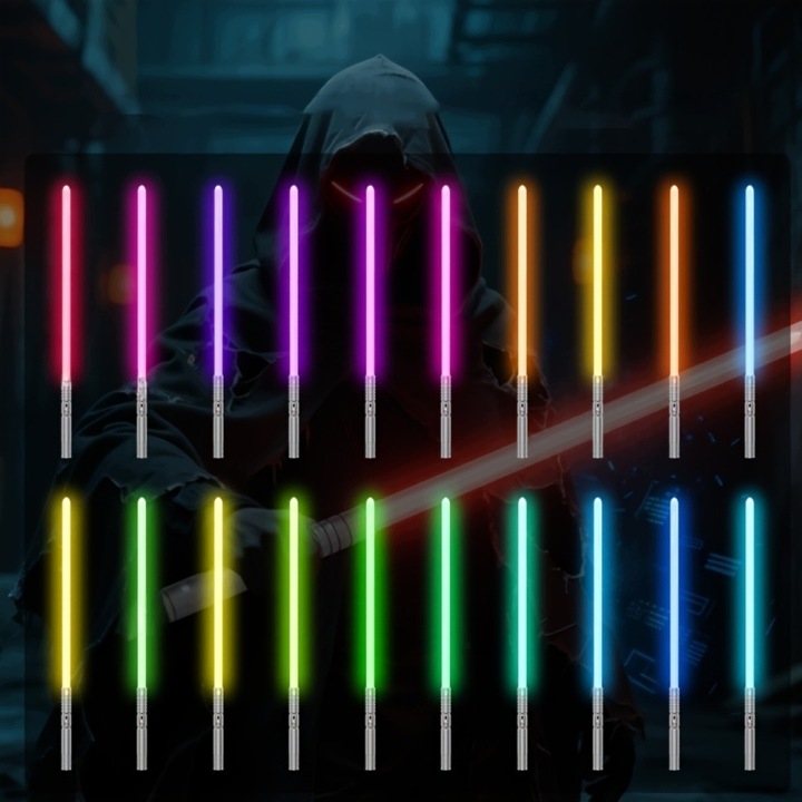 Великий Меч Світловий Для Воїна Зброя Star LED 20 RGB Звук 78 см Сріблястий — фото 5