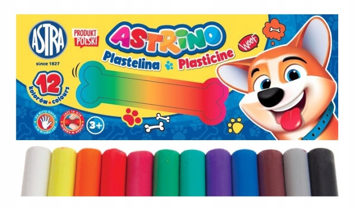 Astra ASTRINO Пластилін 12 Кольорів Польський продукт — фото 12