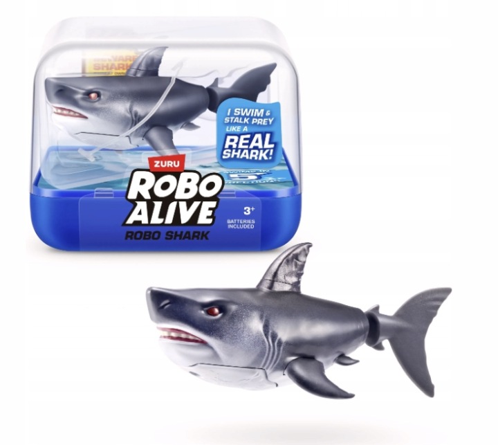 ZURU Robo Alive плаваюча акула сіра іграшка для купання — фото 2
