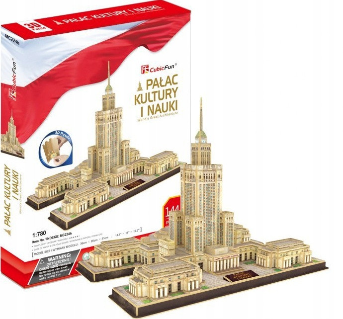 Пазли 3D Палац Культури і Навчання 144 ел. Cubicfun 20224 — фото 3