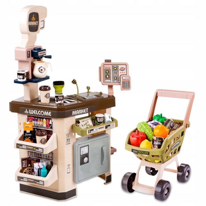 SKLEP SUPERMARKET DLA DZIECI ŚWIATŁO DŹWIĘK KOSZYK