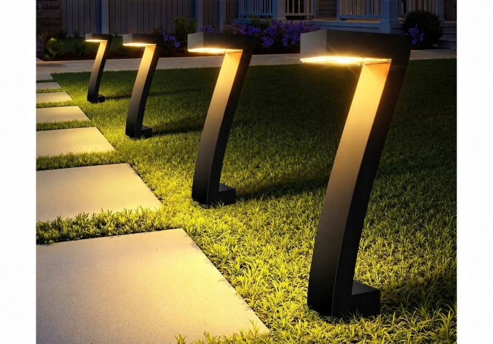 4 ks solárních Led solárních venkovních zahradních lamp, voděodolná lampa